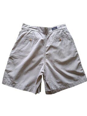 Patagonia Women's Linen Blend Pleated Beige Cotton Shorts Size Medium Gorpcore